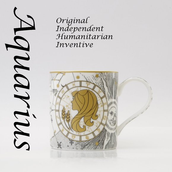 Easy Life Other - ✨2/$24, 3/$30✨🆕 AQUARIUS Zodiac Sign Astrology Porcelain Coffee Mug